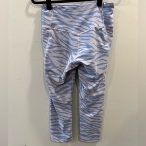 Old Navy Zebra Print Leggings - Light Blue and White